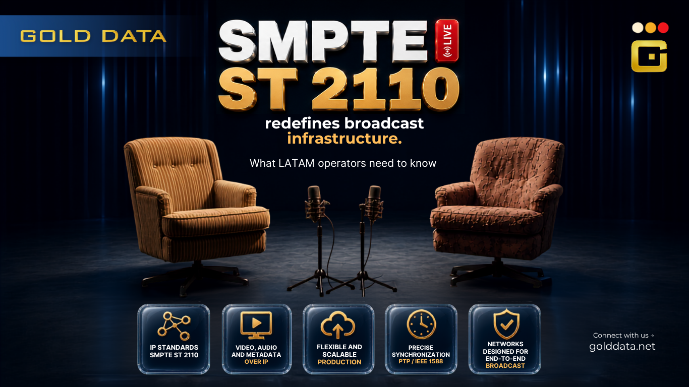 SMPTE ST 2110 redefine la infraestructura de broadcast