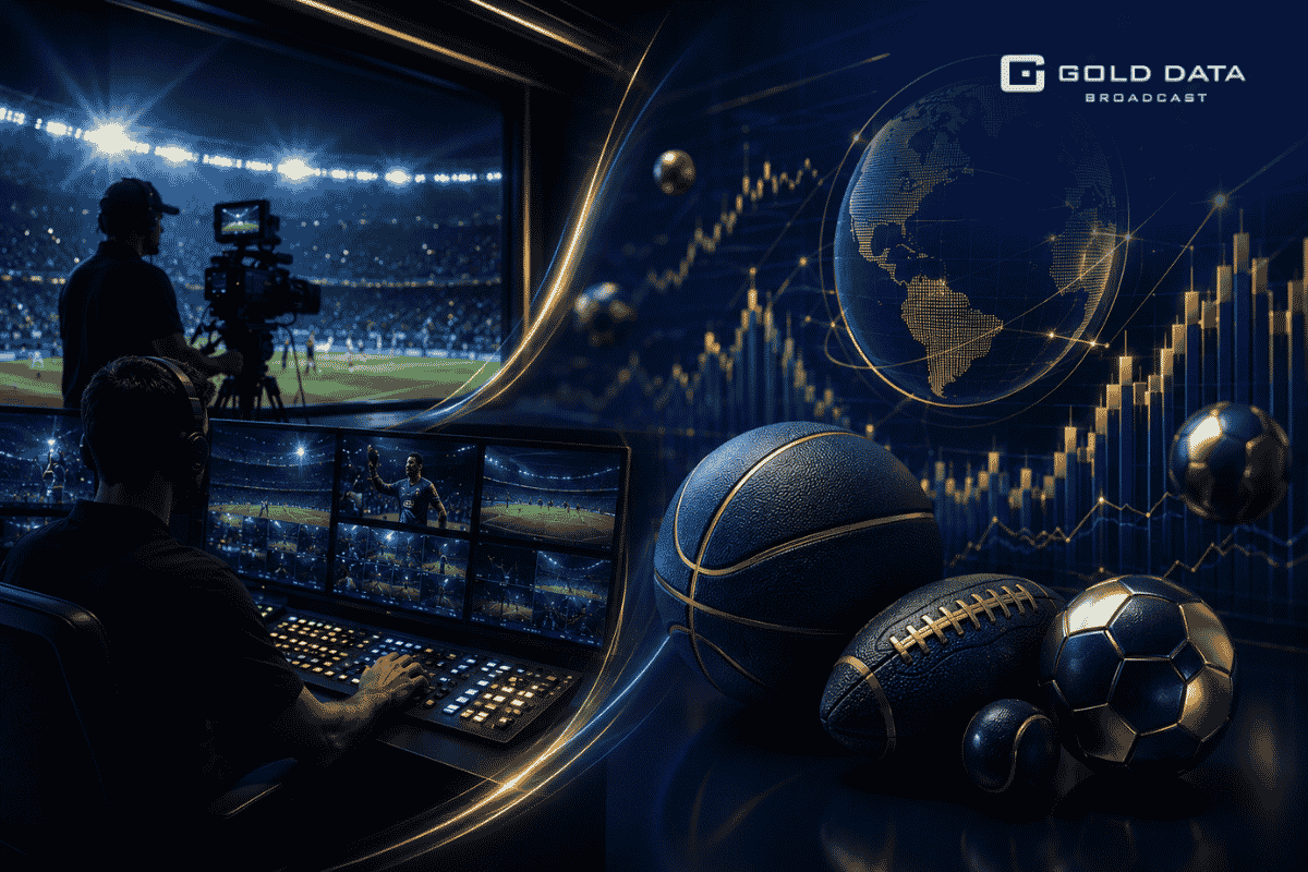 Gold Data Broadcast: Centro de control de transmisión con monitoreo de señales en tiempo real